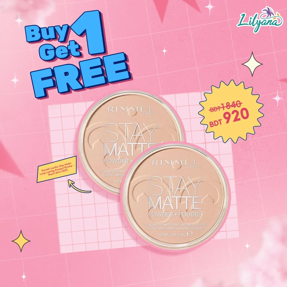 Rimmel London Stay Matte Long-Lasting Pressed Powder - Peach Glow (003)