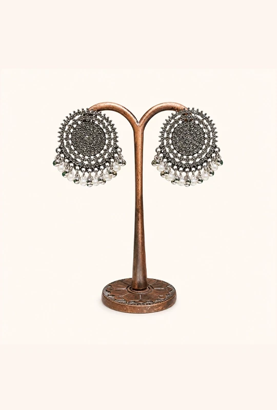 Crystal Disc Earrings