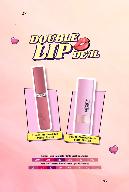Loreal Paris Infallible Matte Lipstick - 240 Road Tripping + Nior No Transfer Retro Matte Lipstick 3.8 g
