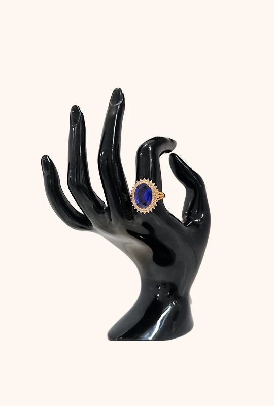 Golden Metal With Stone Finger Rings