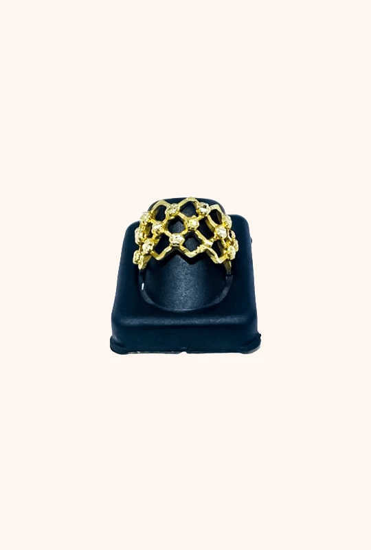 Golden Weave Finger Ring