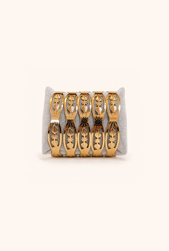 Golden Leaf Bangles