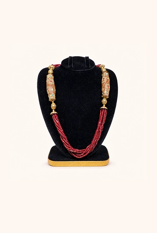 Pearl With Gold Plated Mala