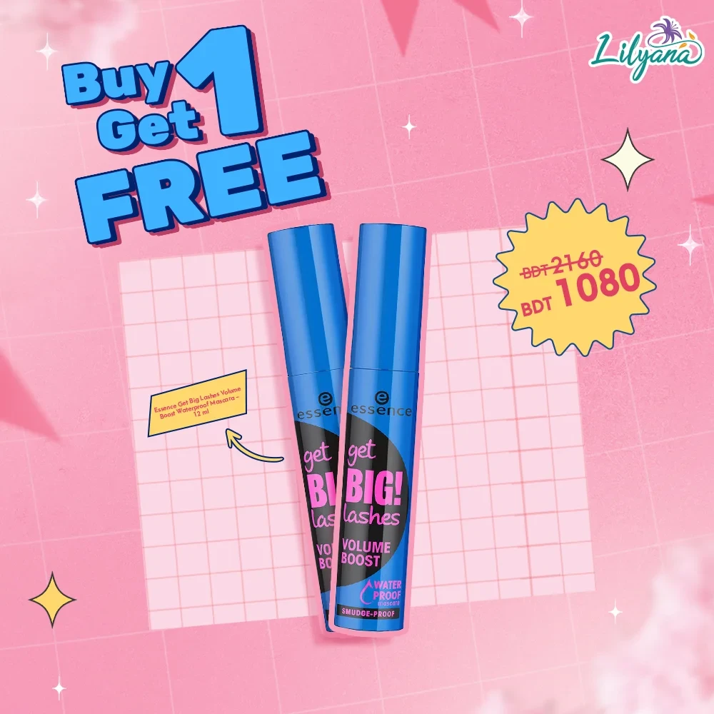 Essence Get Big Lashes Volume Boost Waterproof Mascara Black - 12 ml