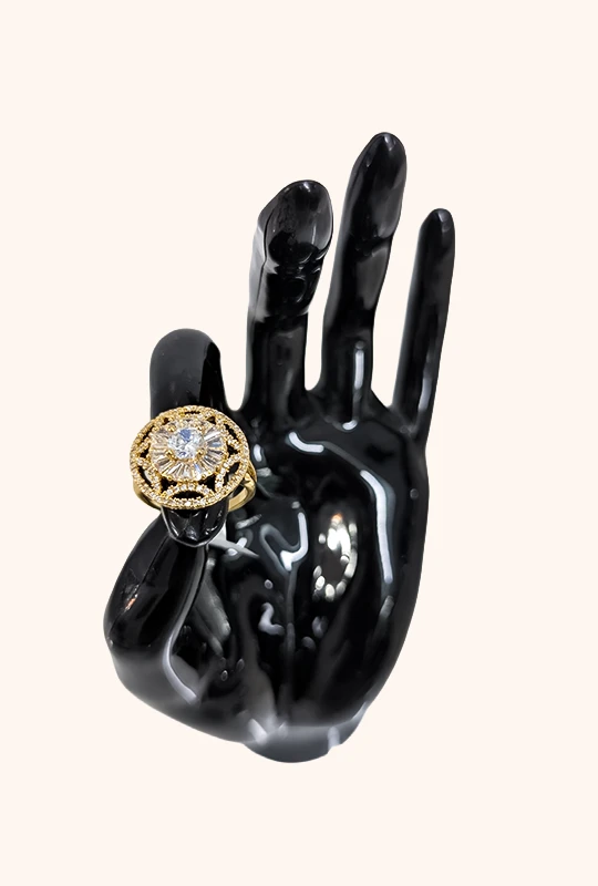 Golden Halo Finger Ring