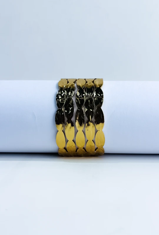 Layered Leaf Link Bracelet