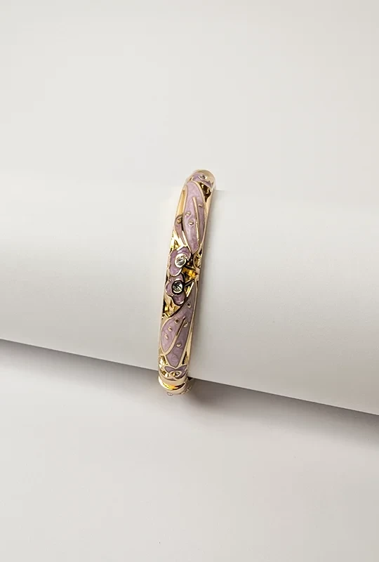 Pastel Lilac Minakari Bangle Bracelet