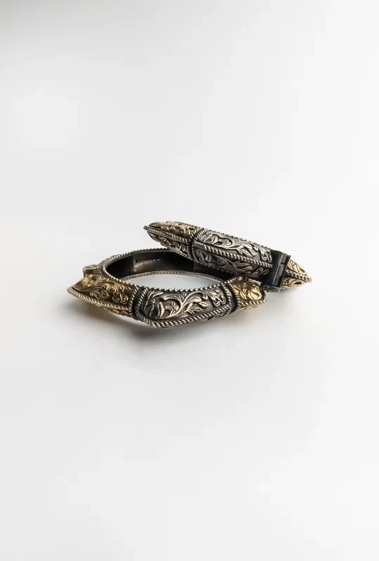 Antique Carved Leaf Bangles