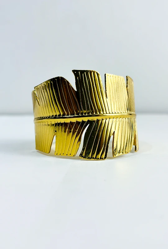 Tropical Leaf Cuff Bracelet