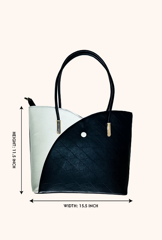 Two-Tone Curve Tote Bag