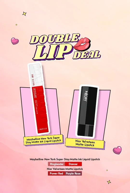 Maybelline New York Super Stay Matte Ink Liquid Lipstick - Dancer (118) + Nior Velveteen Matte Lipstick 4.2 g
