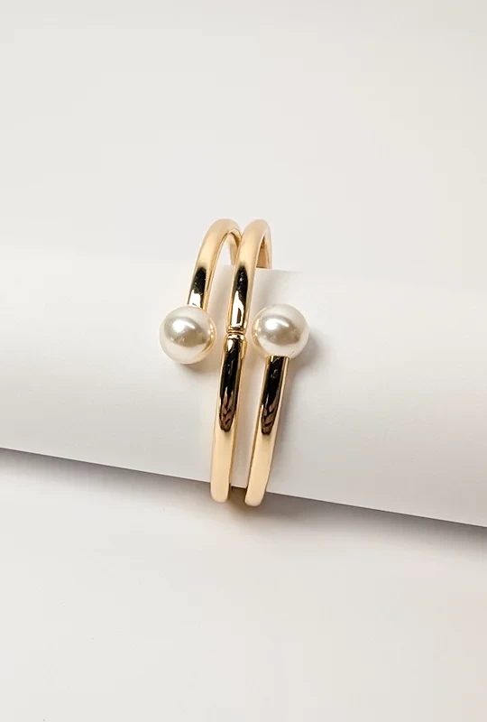 Twin Pearl Bangle